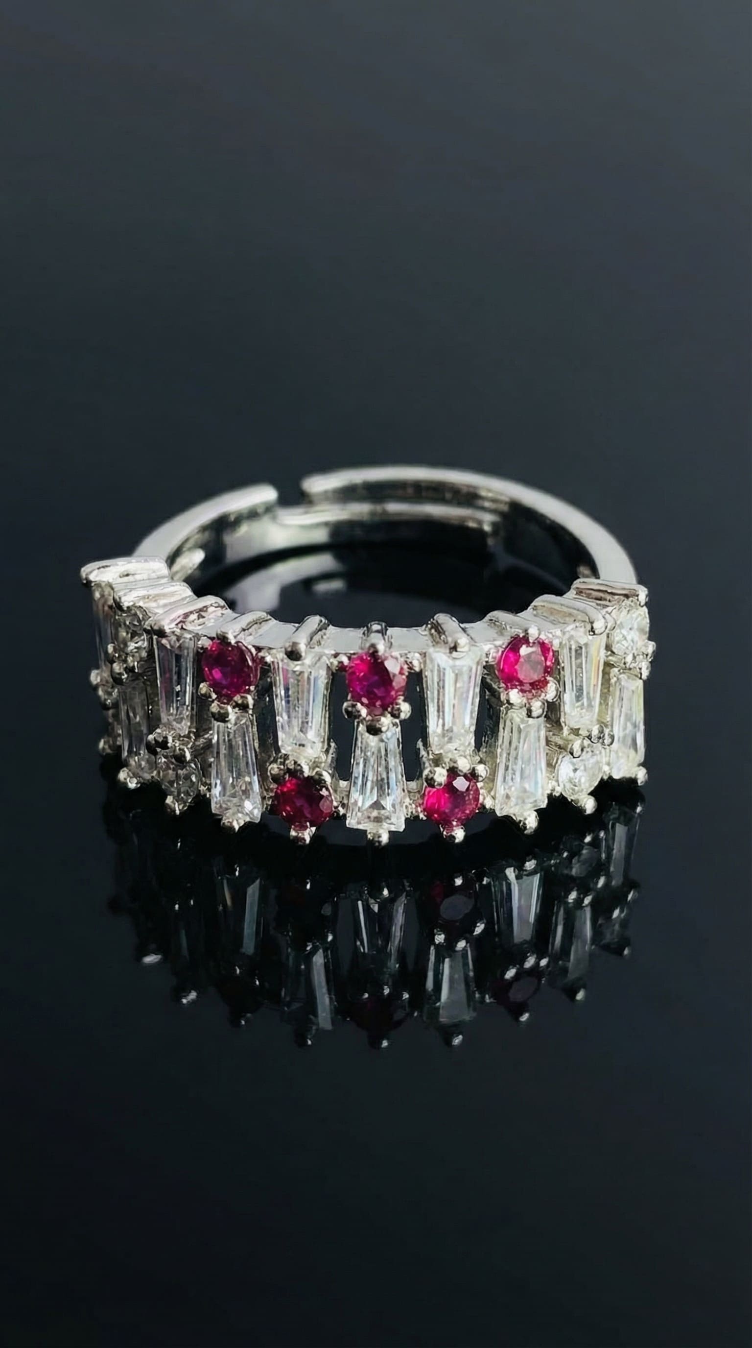 Crystal Prism Adjustable Ring